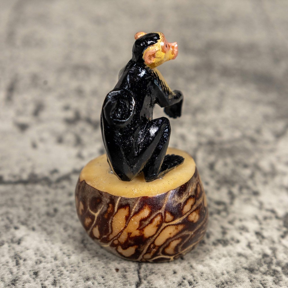 White Face Monkey Tagua Carving