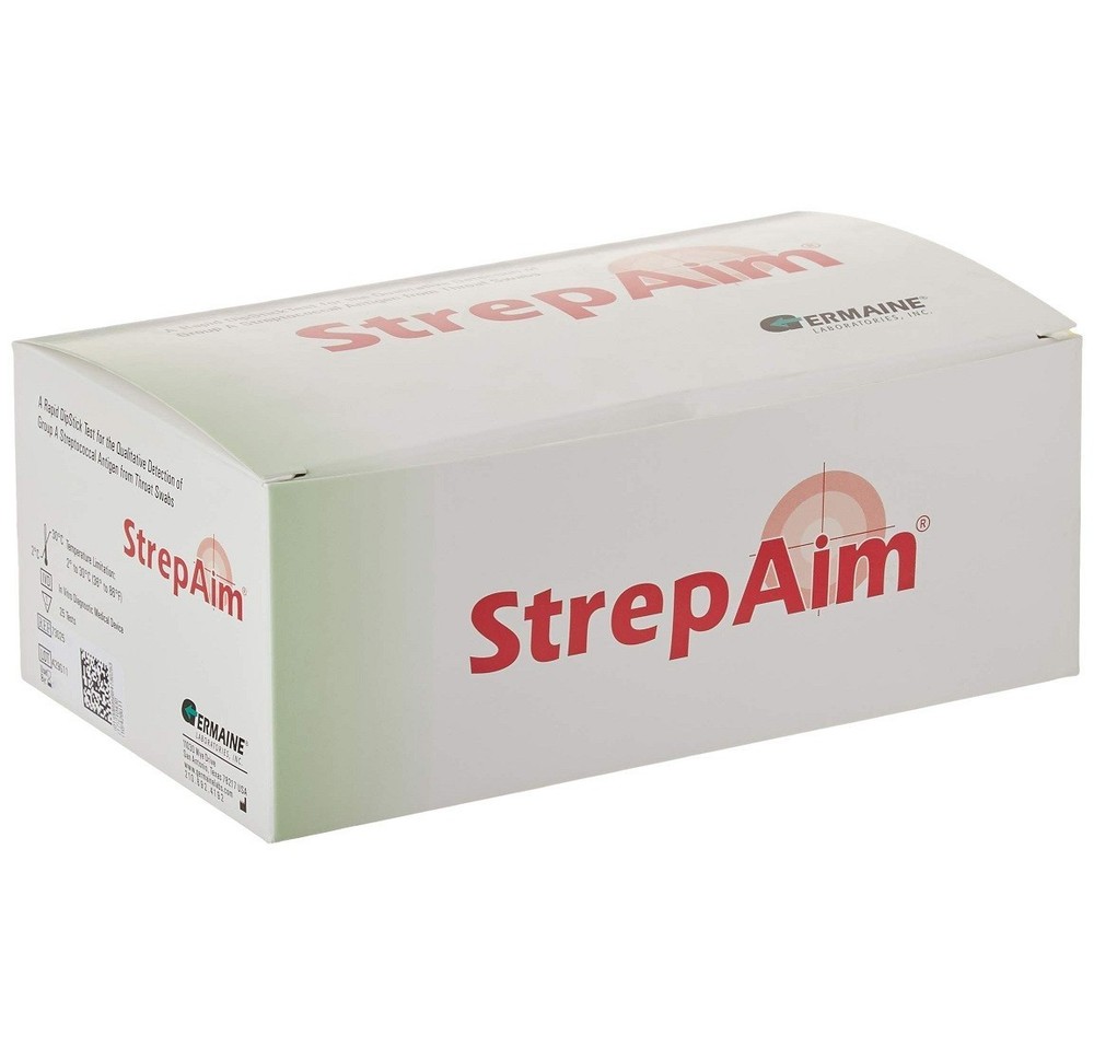 StrepAim Strep A Kit, A rapid dipstick format (25 Tests/Box)