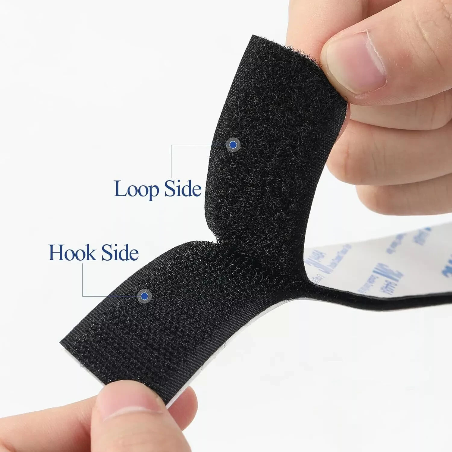 3M Hook and Loop Tape with Adhesive, Heavy Duty Self Sticky Interlocking Tape, S