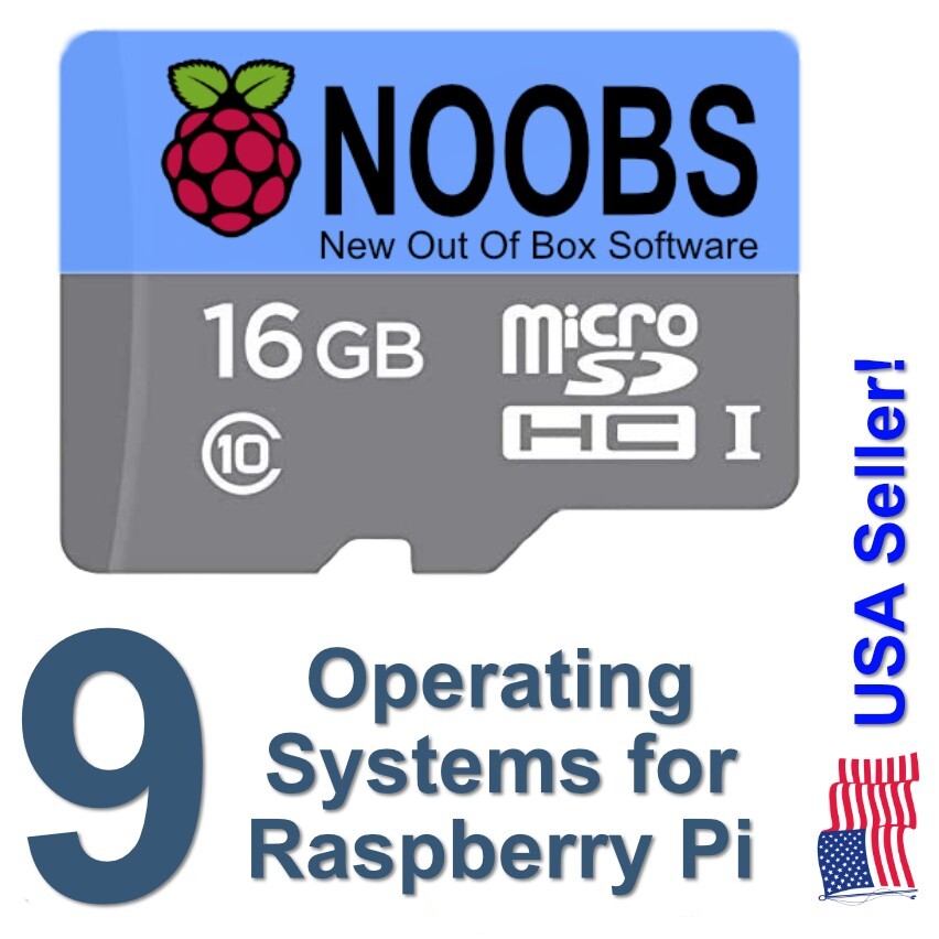 NOOBS Micro SD card preloaded with NOOBS version 3.8.1 for Raspberry Pi 4