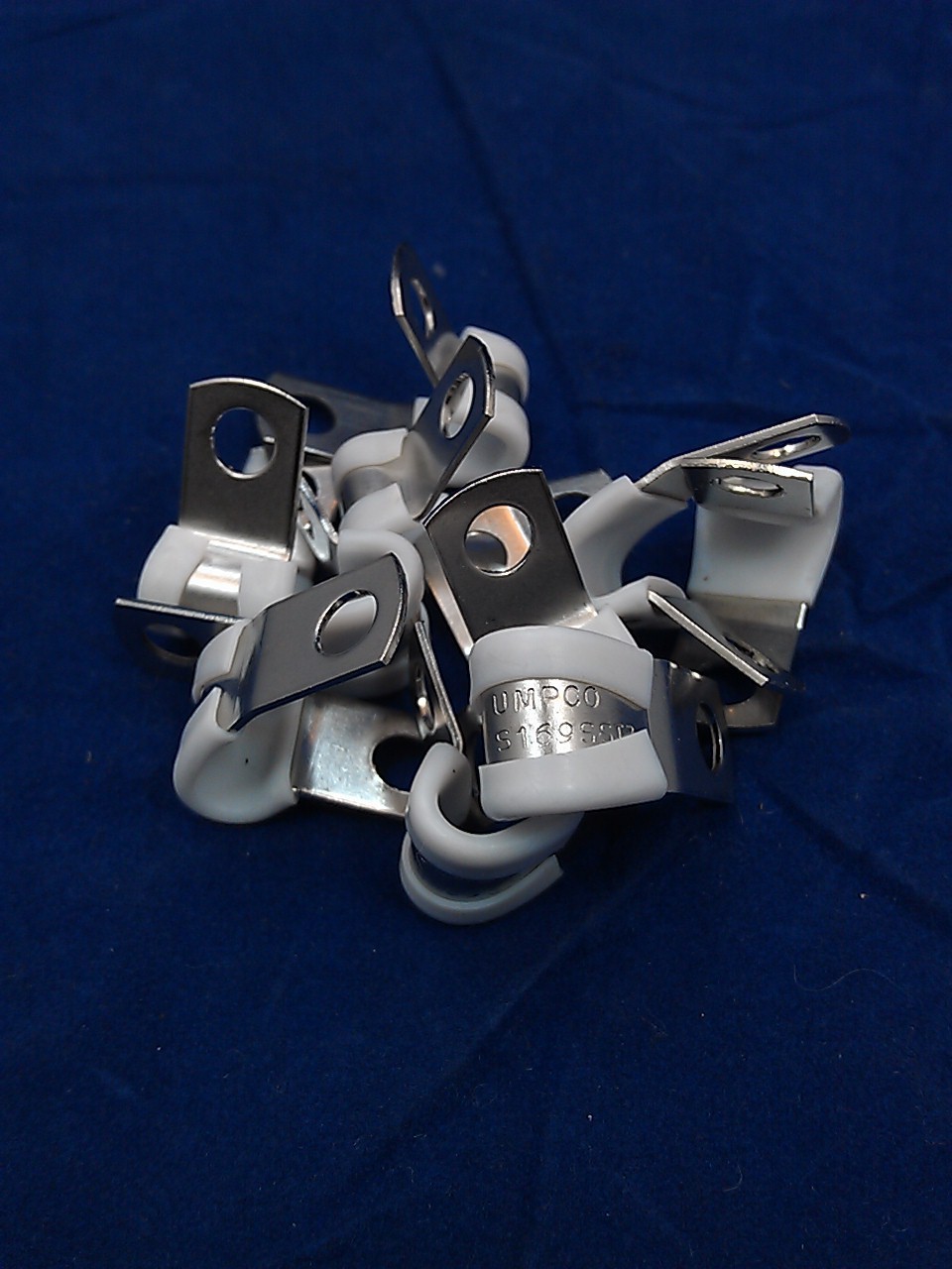 10 EACH SMALL UMPCO WIRE LOOM STAINLESS CLAMPS F19-3B