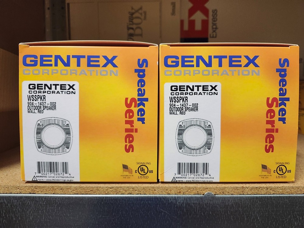 Weatherproof Speaker, 24 VDC, Red Housing, Gentex #WSSPKR