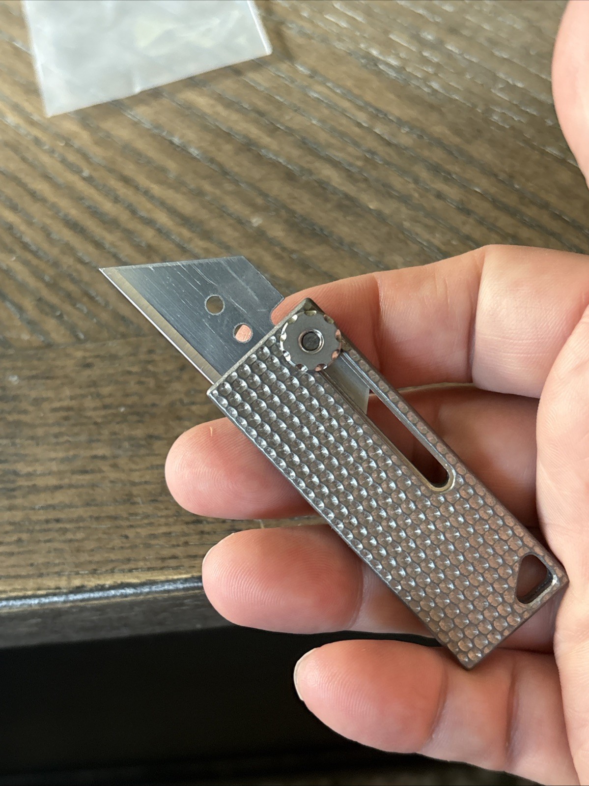 CountyComm Maratac MaxMadCo Utility Knife Blade Gen 1 Full Titanium Slide Lock