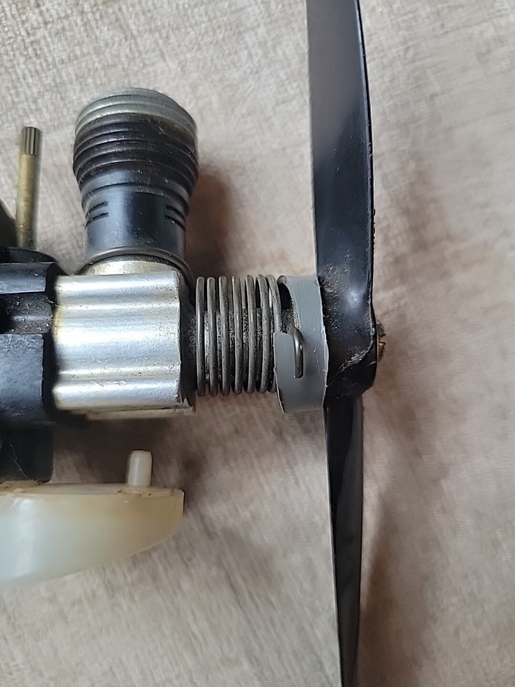 Vintage Rc Plame Motor Unknown Maker With Propeller