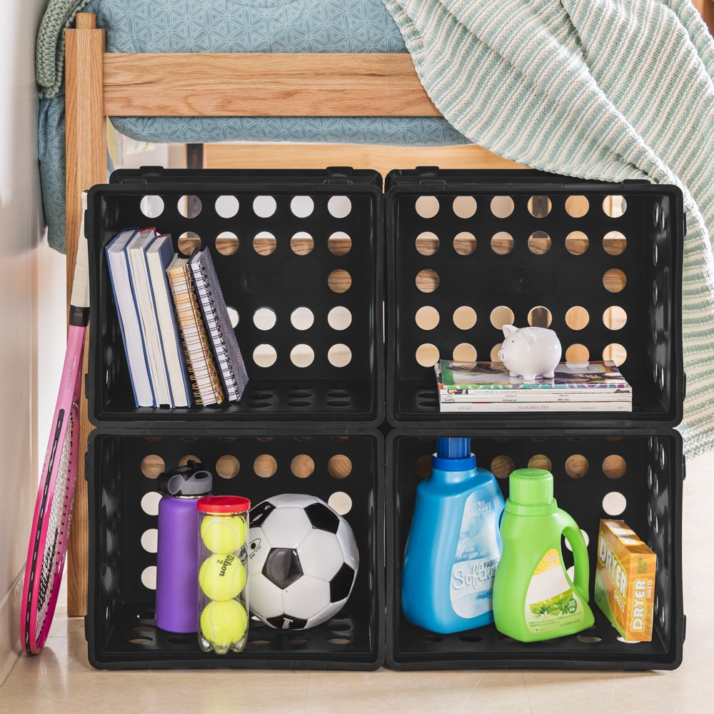 CRATE STORAGE CONTAINERS Plastic Milk Crates Bins