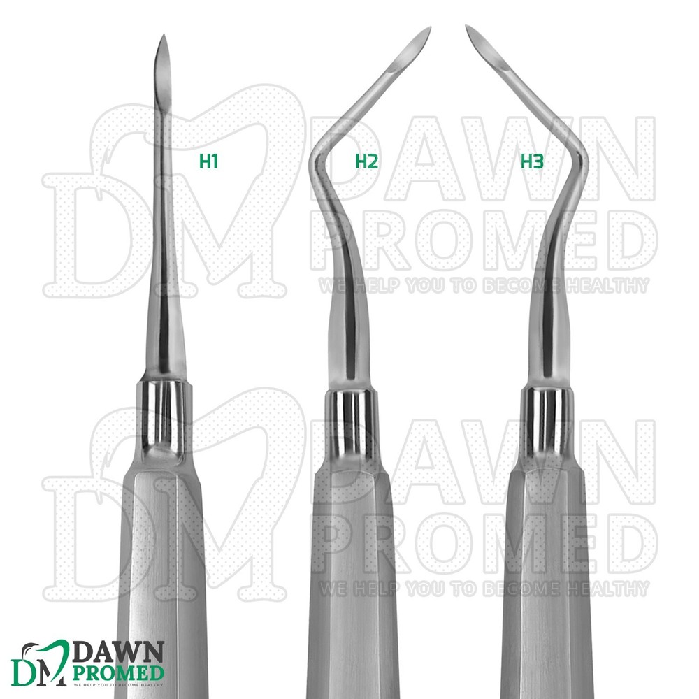 3 Pcs Heidbrink Root Elevator Orthodontic Dental Instruments Set German Grade