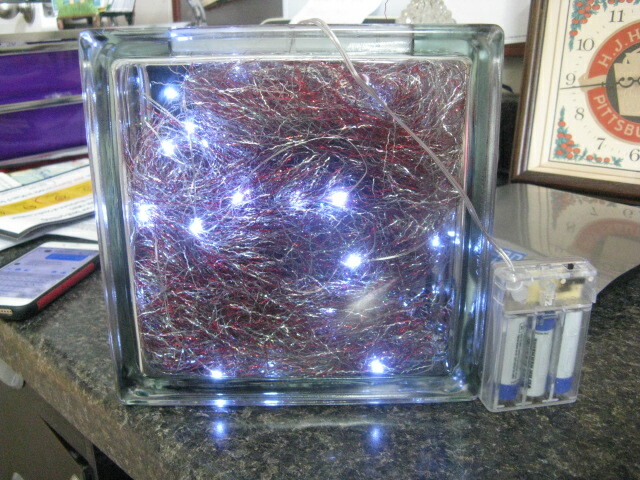 Glass Block ~ Ohio State Buckeyes ~ Lights Up ~ **Gift Idea