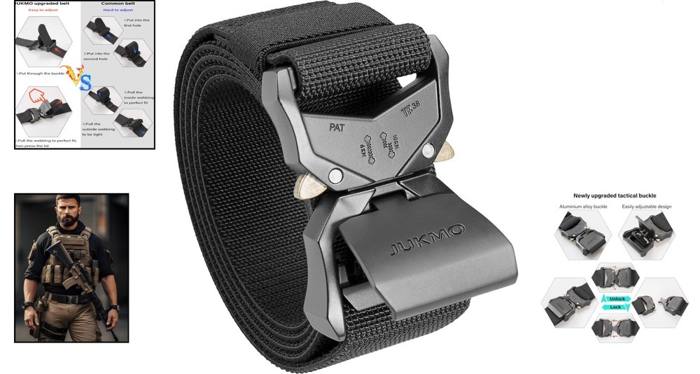 Ultra-Sturdy 1.5" Nylon Tactical Belt with Quick Release - Gift-Ready Packaging
