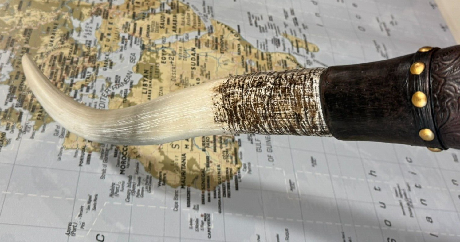 41" STEER BULL HORNS WESTERN LONGHORN WALL HANGING COW 3 1/2 Foot FAUX longhorns