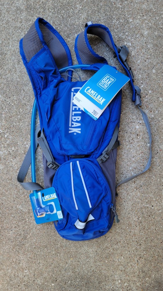 CamelBak Rogue Hydration Pack 70oz Blue Gray Backpack Hiking