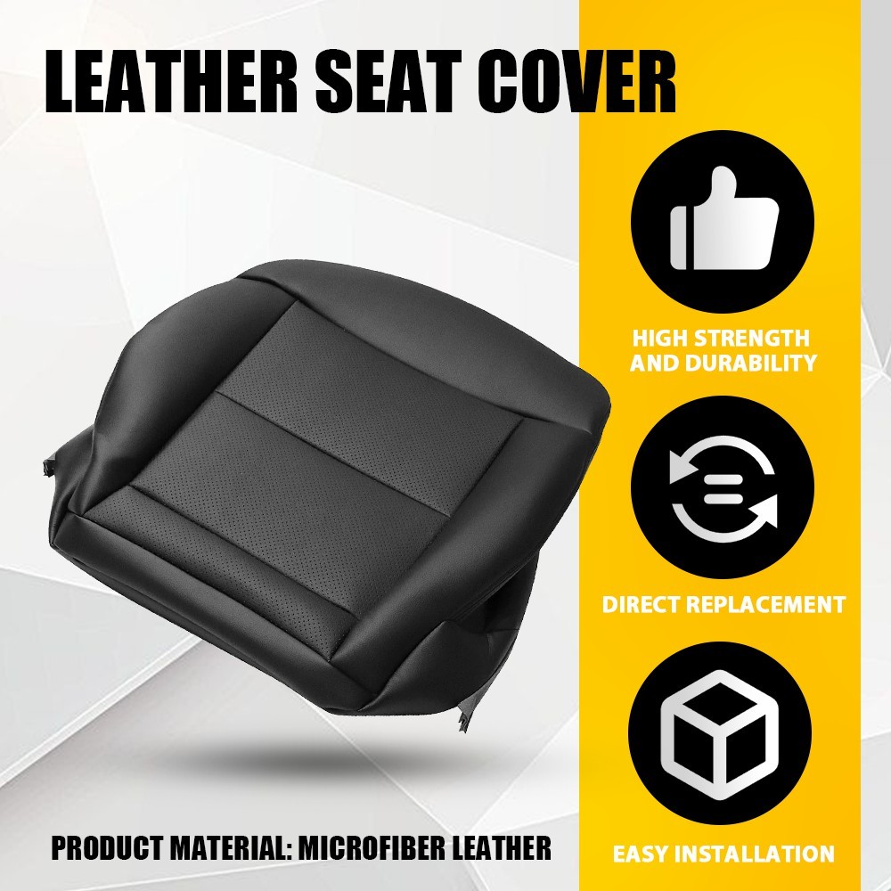 Driver Side Bottom Seat Cover 2010-2014 For Mercedes Benz E350 E550 Sedan Black