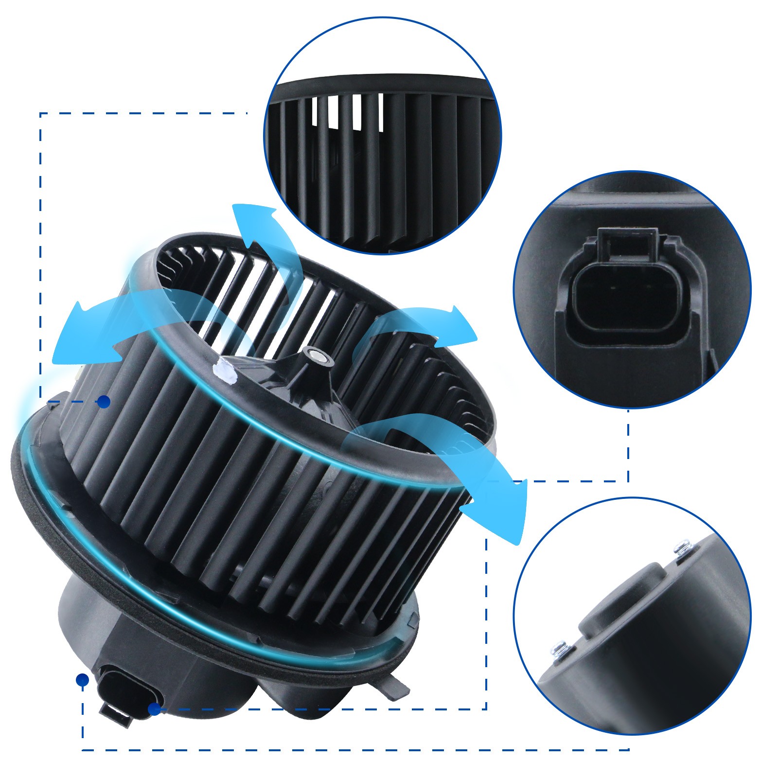 Blower Motor w/ Fan Cage for Chevrolet Suburban Silverado Tahoe Avalanche 03-14