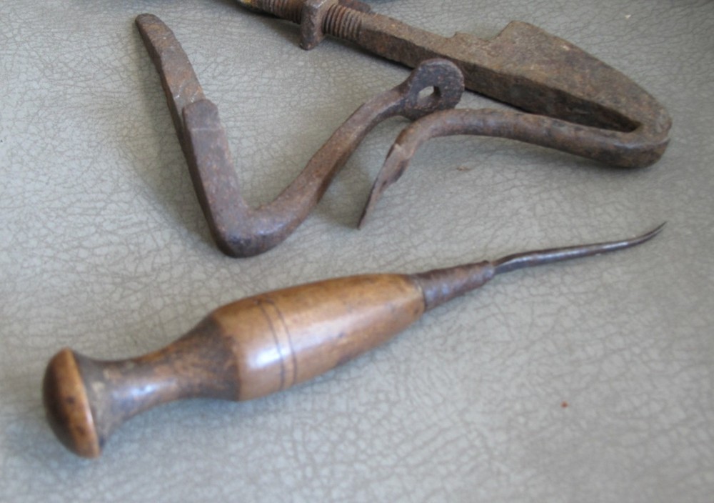 Primitive Antique Tools w/Stone.
