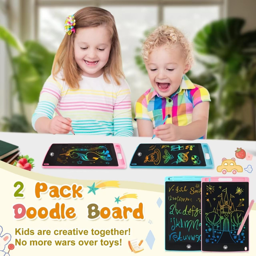 2 Pack LCD Writing Tablet, Electronic Drawing Writing Board, Erasable Drawing Do