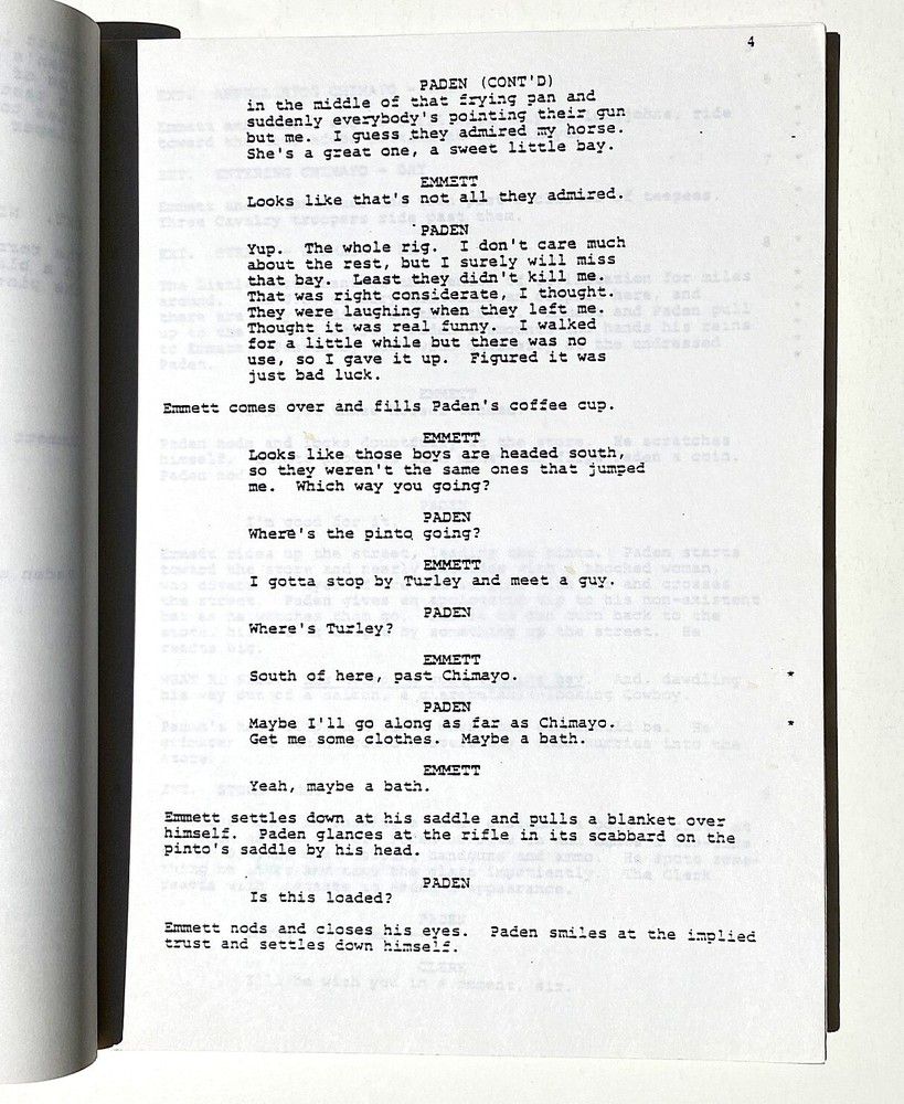 Silverado screenplay by Lawrence Kasdan & Mark Kasdan. Final draft October 1984
