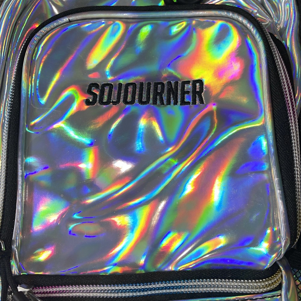 Sojourner Hydration Backpack Holographic Silver Reflective 2L Bladder Run Hiking