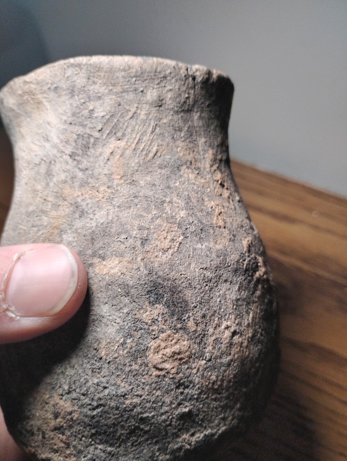 Ancestral Hohokum Corrugated Pottery Jar Intact New Mexico 1000+ Years