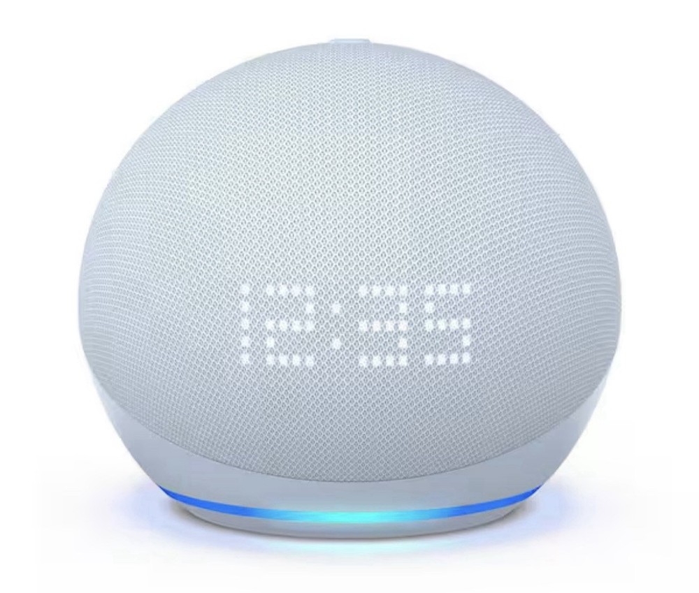 Amazon Echo Dot (5th Gen) with Clock White Alexa LED Display Bluetooth