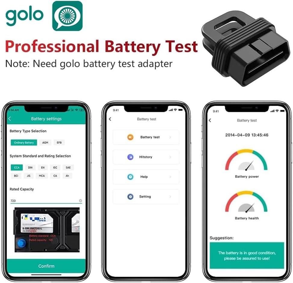 OBD2 II Scanner Bluetooth 5.0 Diagnostic Tool Full Scan SRS ABS foriOS & Android