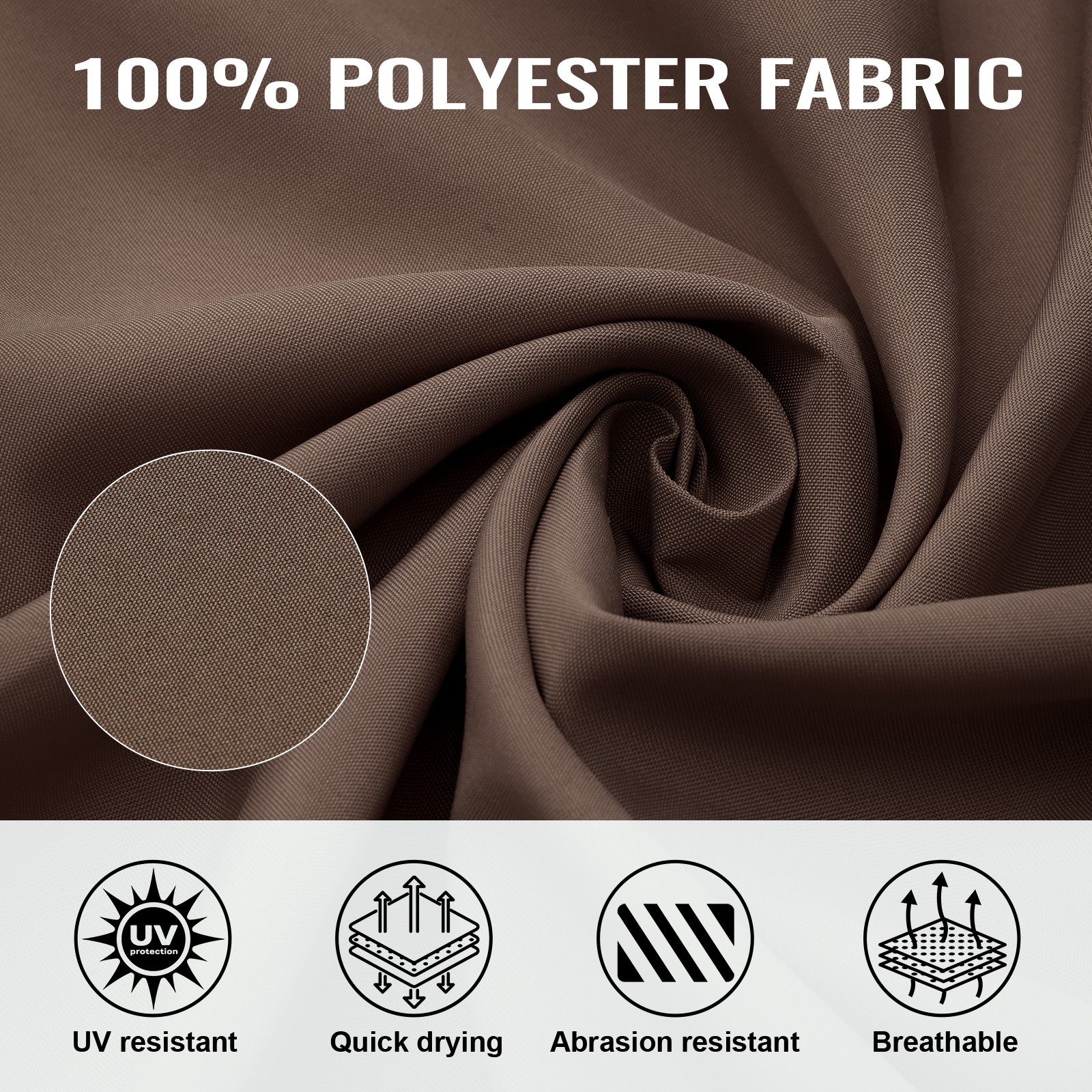 10x10ft Outdoor Gazebo Curtains Waterproof 4-Panel Privacy Sidewall Replacement