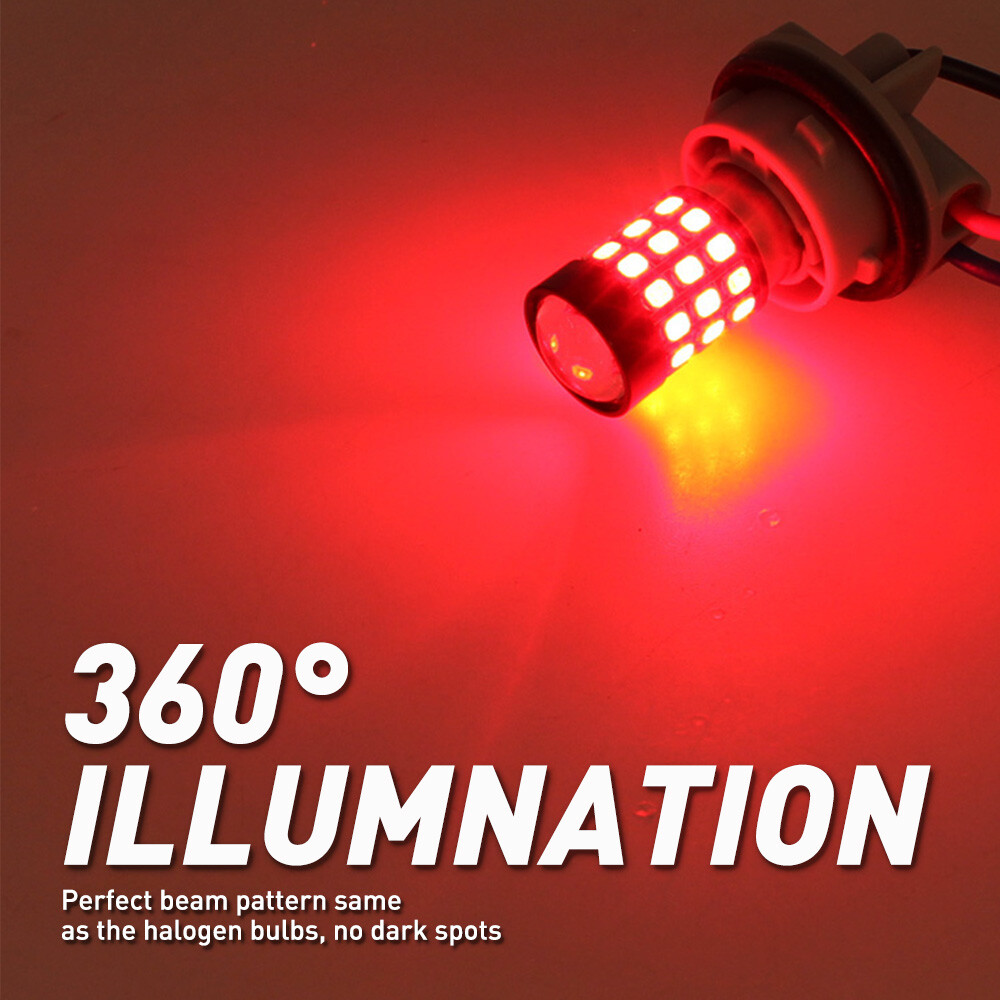 2x 1157 LED Strobe Flashing Brake Stop Bulbs Tail Blinking Light Safety Warning