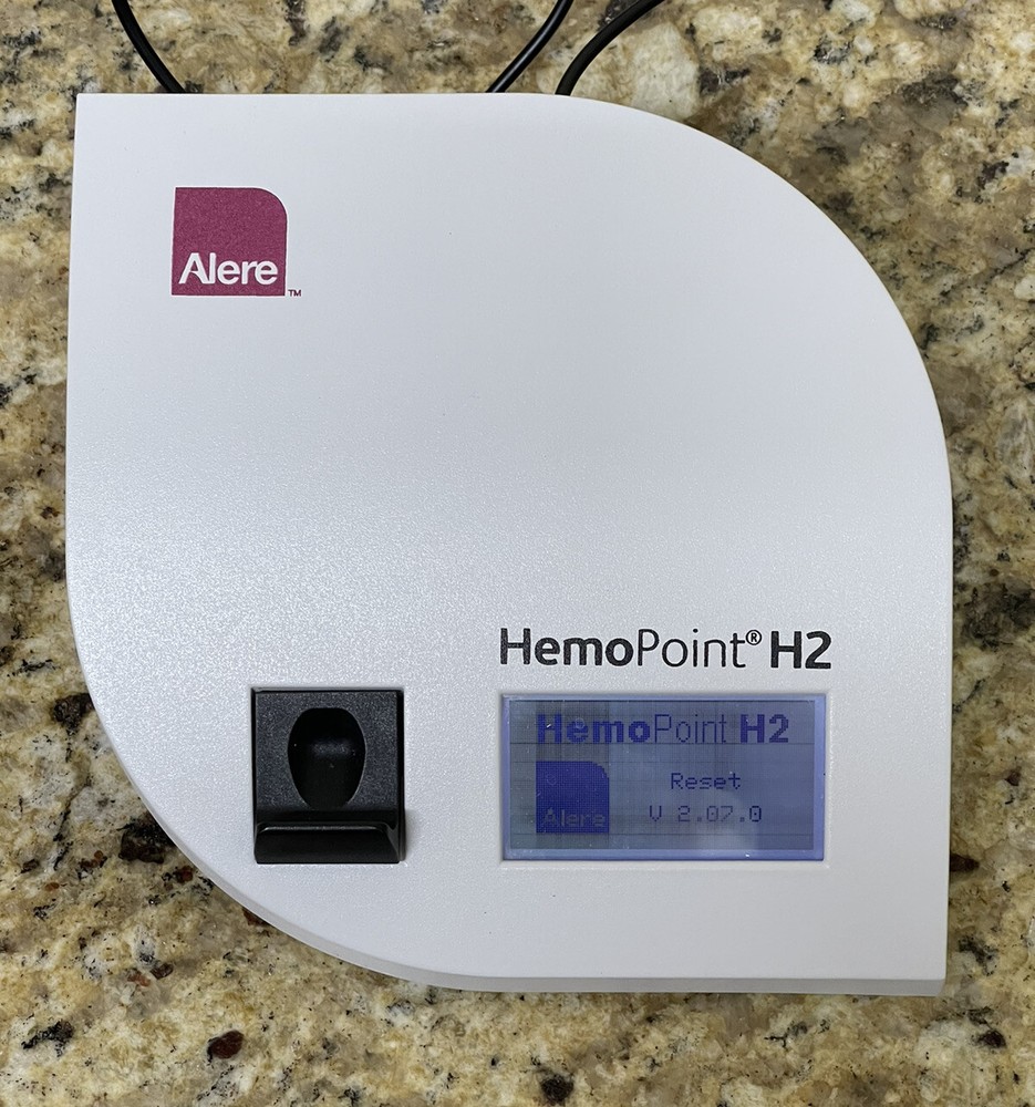 Alere HemoPoint H2 Hemoglobin Test Meter & Power Adapter - OPTICAL / TEMP ERRORS