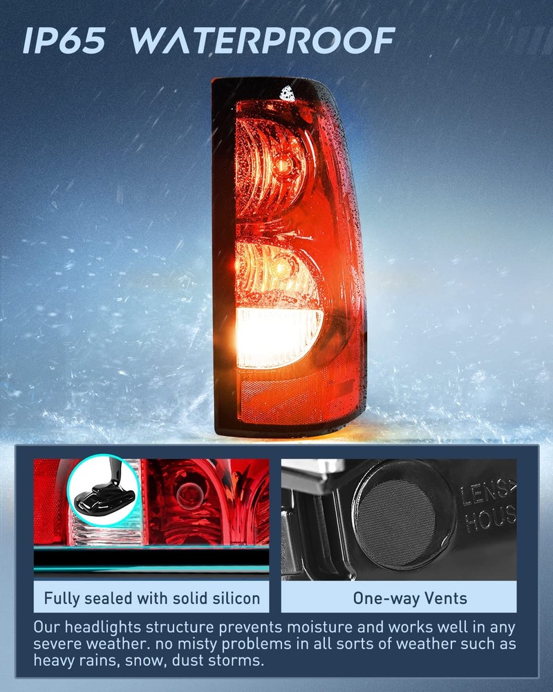 Passenger Side Taillight for 2003-2007 Chevy Silverado Fleetside Models
