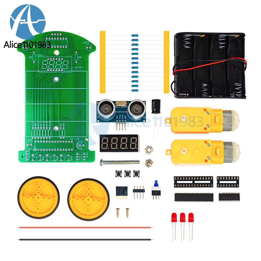Ultrasonic Ranging Obstacle Avoidance Car DIY Kit intelligent Car programming