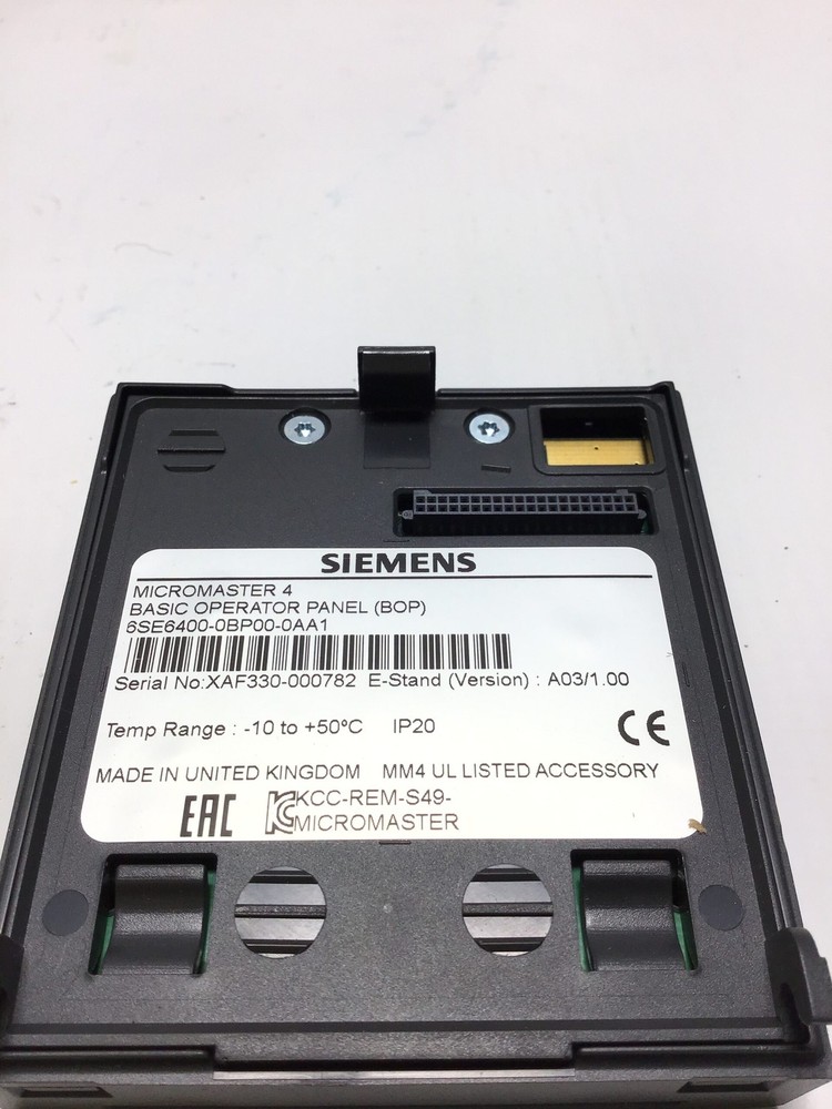 Siemens 6SE6400-0BP00-0AA1 Micro Master Basic Operator Panel