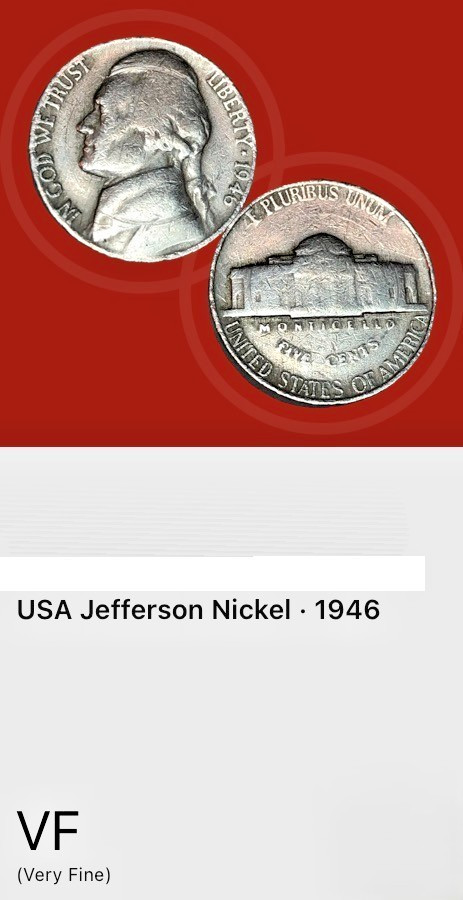 1946 Jefferson Nickel, VF