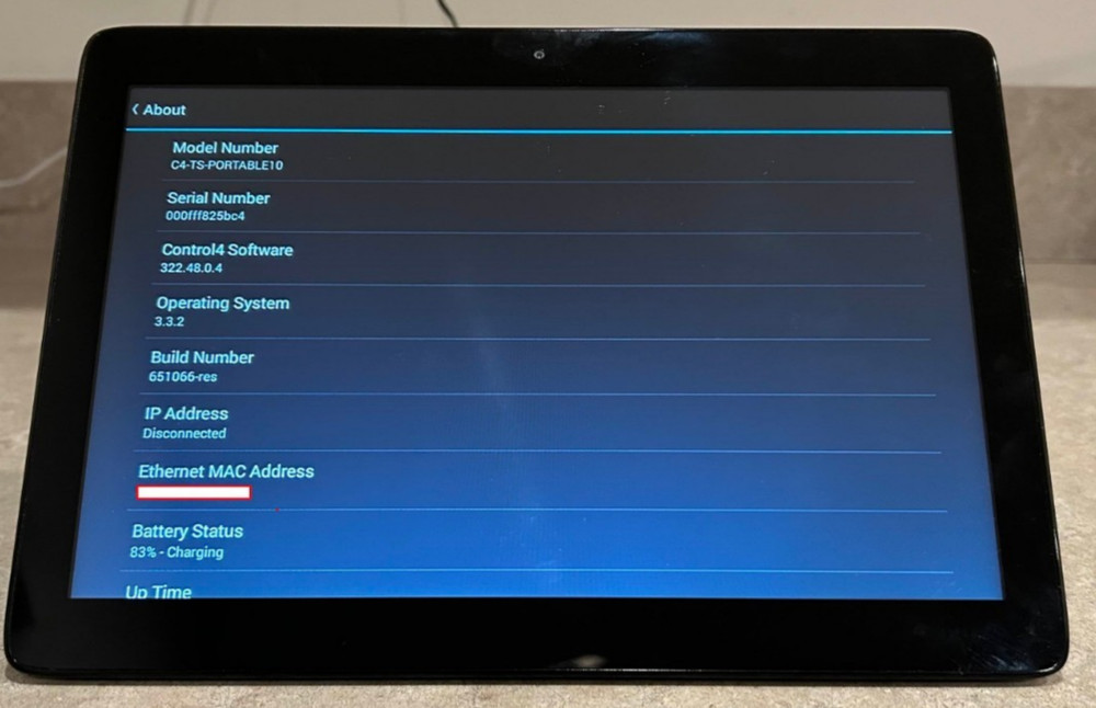 Control4 C4-TT10 T3 Series 10" Table Top Touch Screen Dockable