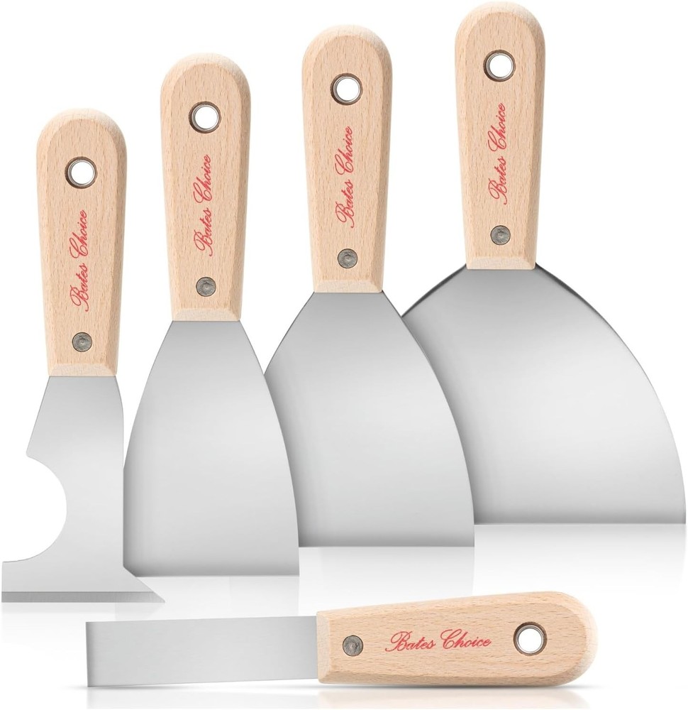 Bates- Paint Scraper, 5 Pc Scraper Tool, Putty Knife Set, Putty Knife,