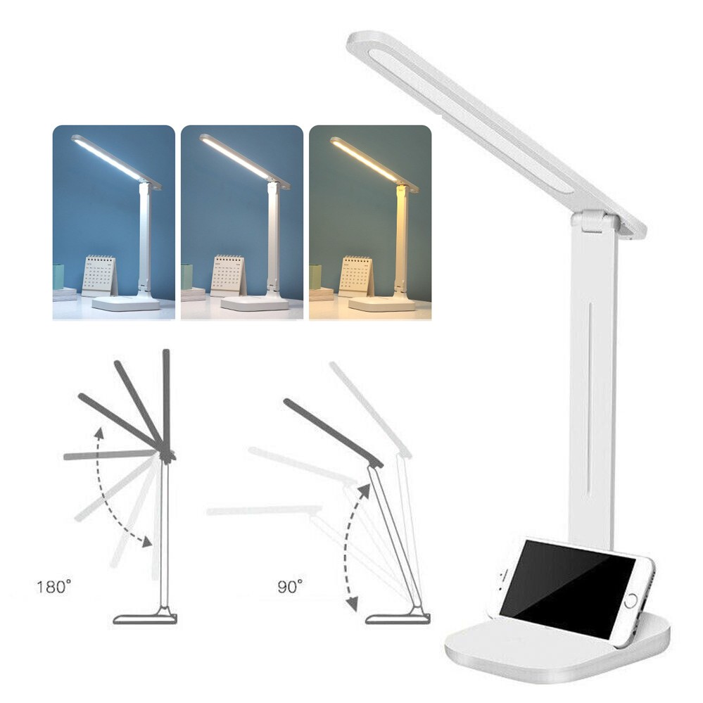 LED Desk Lamp Touch Sensor Reading Foldable Table Lamp Eye Caring Reading Light-