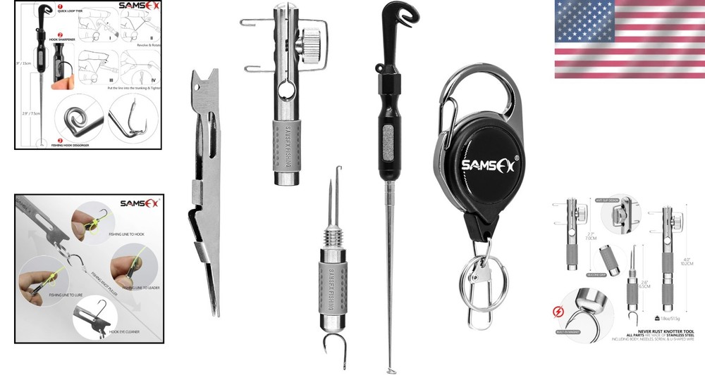 Essential Fishing Accessory: Hook Tying Tool, Loop Tyer & Zinger Retractor