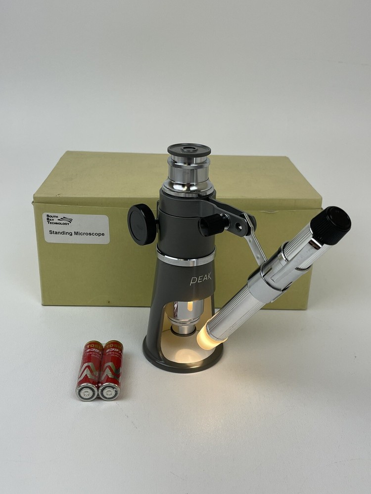 PEAK 20X Wide Stand Inspection Microscope w/BEAM LIGHT & Holder