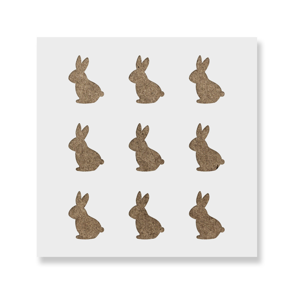 Rabbits Cookie Stencil - Durable & Reusable Mylar Stencils