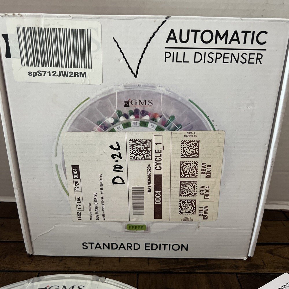 LC GMS Automatic Pill Dispenser EUC NO KEY standard edition READ