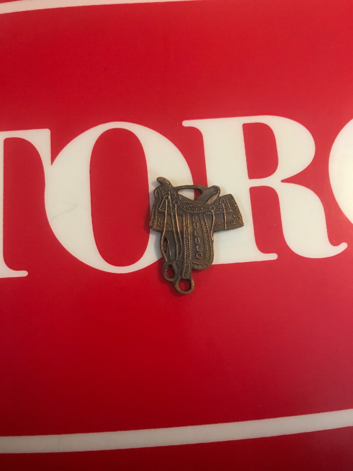 Saddle Pocket Watch FOB Western Cowboy Ranch Metal Cowpoke Pueblo Keychain Rodeo