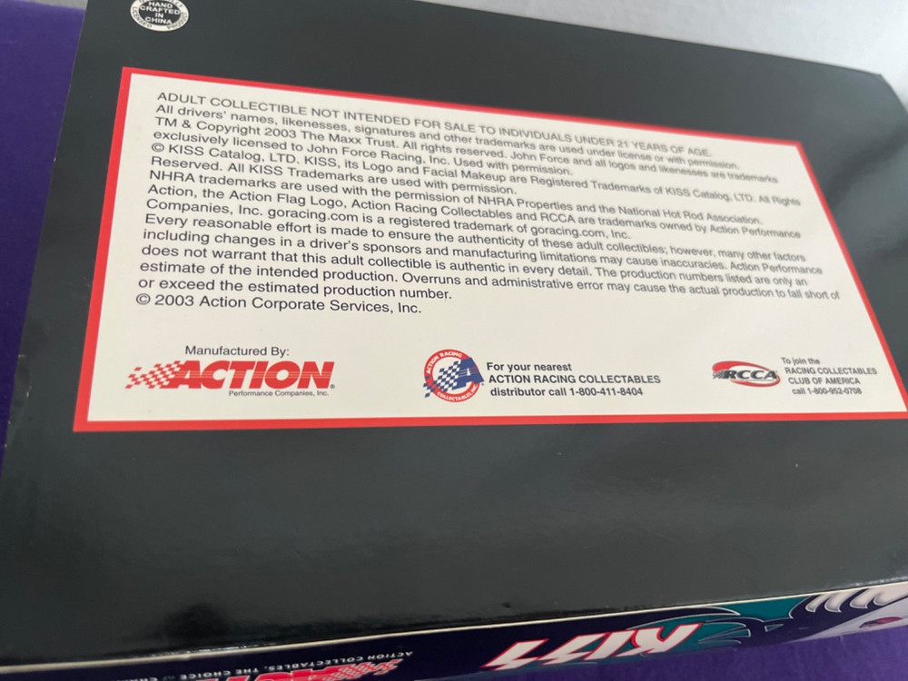 Kiss Castrol Syntec Car (New in Box)