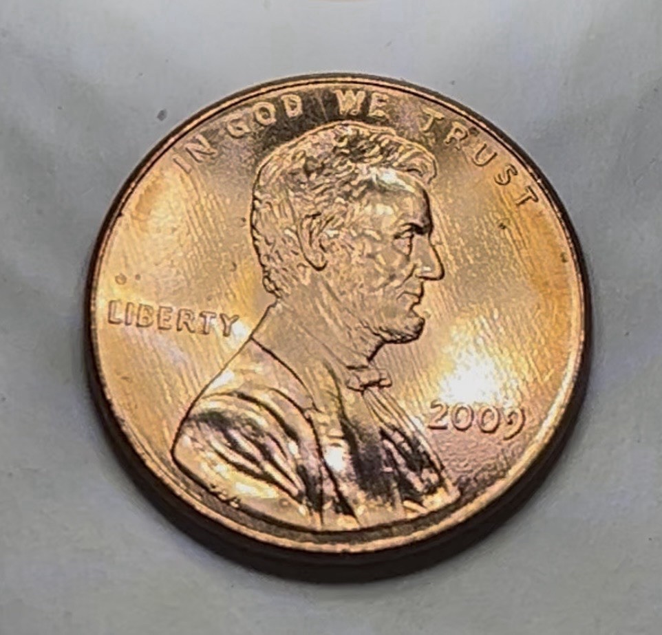 2009 Lincoln Cent BU Gem Log Cabin