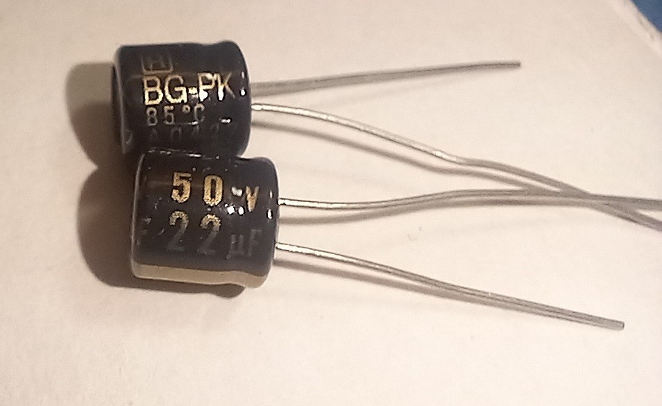 BLACK GATE PK AUDIO CAPACITORS - 22uF / 50V - CATHODE BYPASS or INPUT CAPACITOR