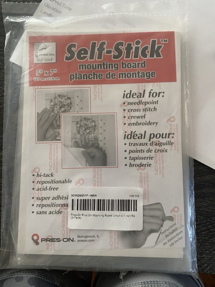 Self-Stick Mounting Board 5 x 7 (3pack) White