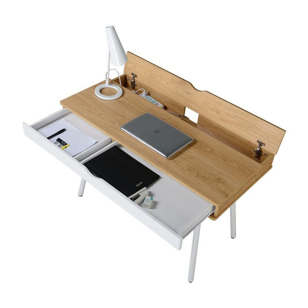 Techni Mobili Modern Computer Desk Workstation w/ Multi-compartment & Drawers