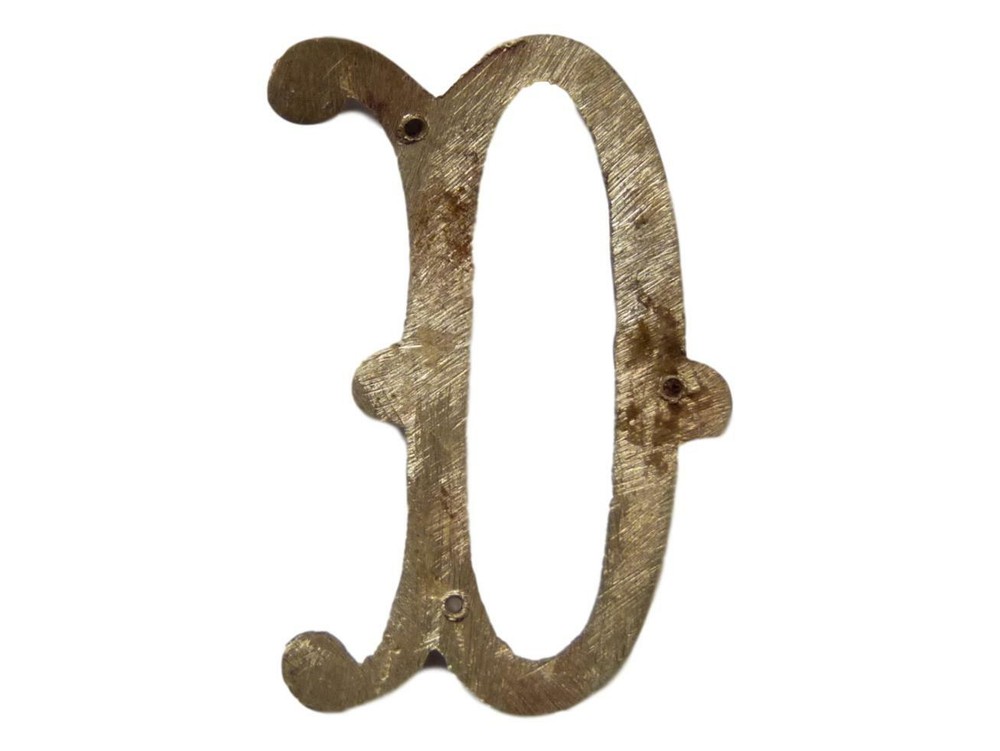 Antique Silver Letter / Initial D for restoration or craft projects