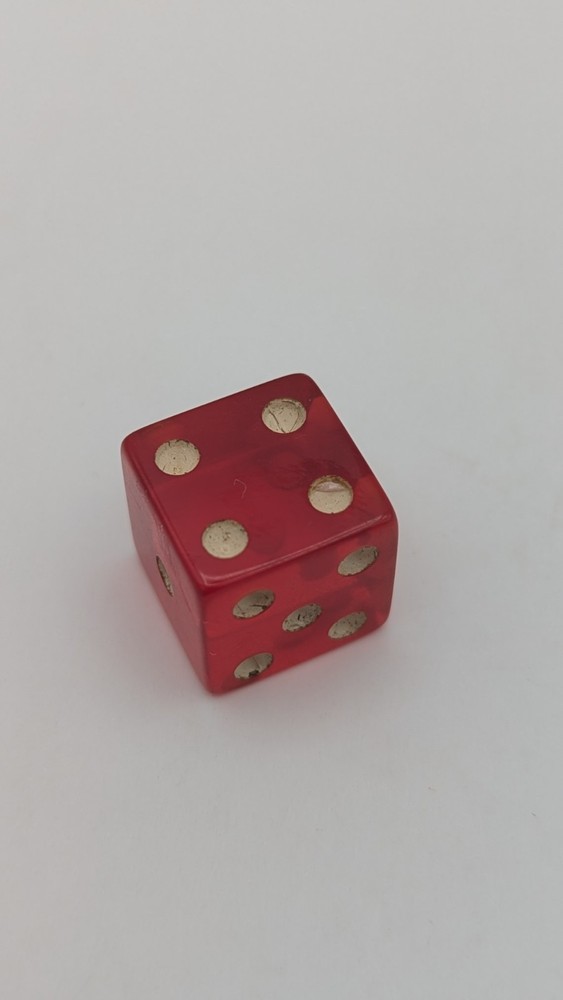 Vintage Cherry Translucent Bakelite Dice