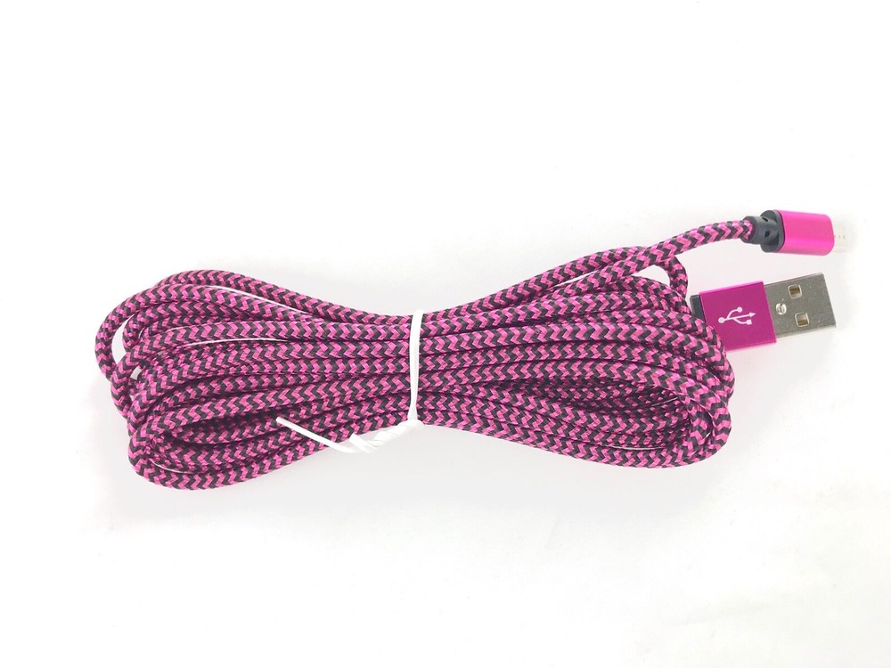 10ft Braided Micro USB Data&Sync Charger Cable For Android Phone HTC Samsung US