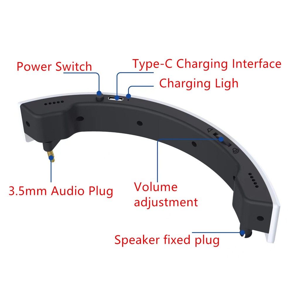For PS5 PSVR2 Headset Stereo External Amplifier Speaker Accessories Type-C