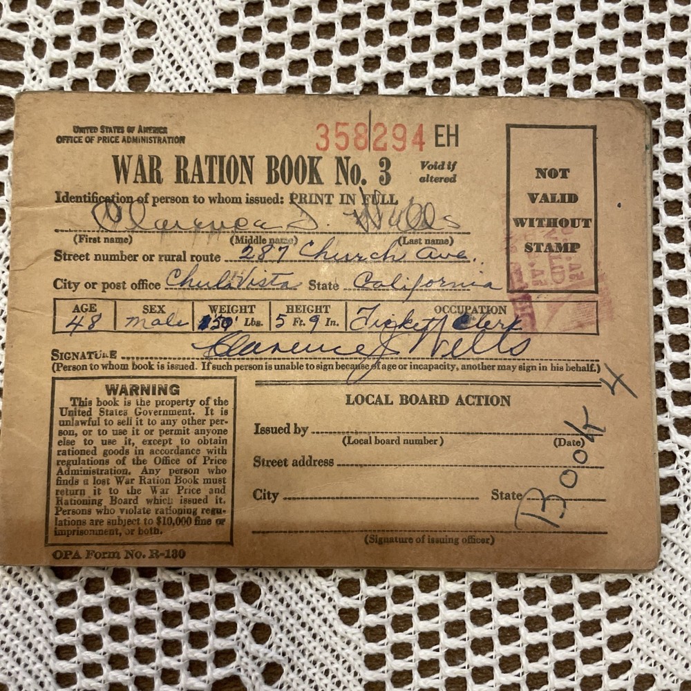 2 (book 3 &4) War Ration Books From WW2