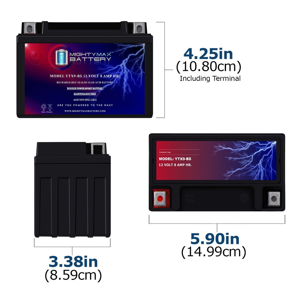 Mighty Max YTX9-BS Battery Replacement