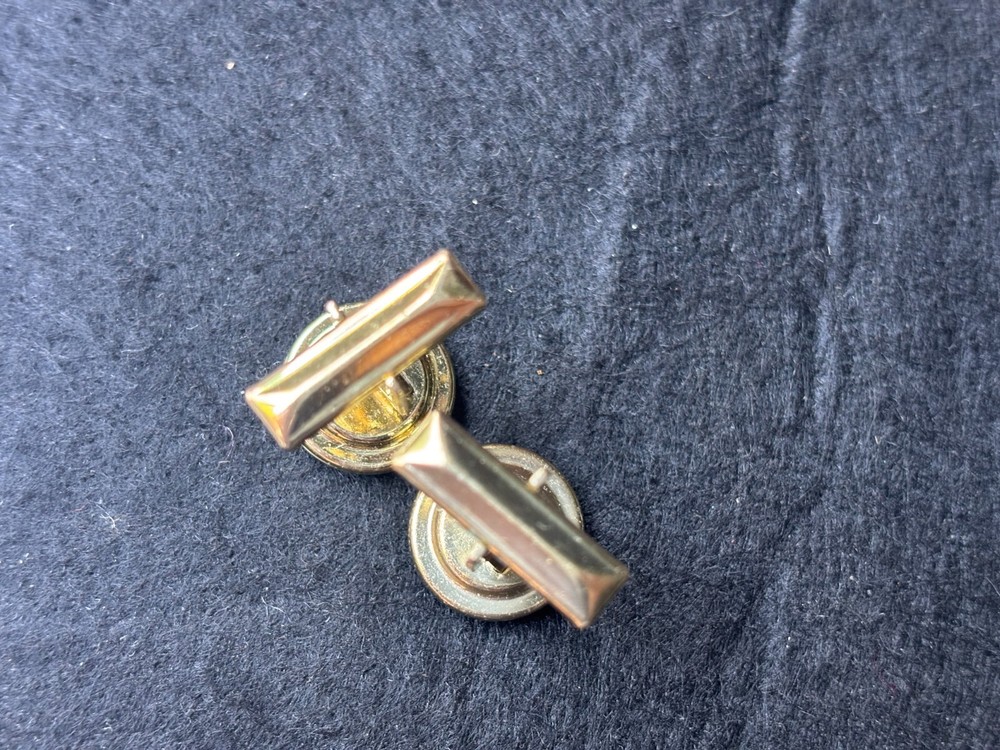 Vintage cufflinks - blue round gem solid metal casing
